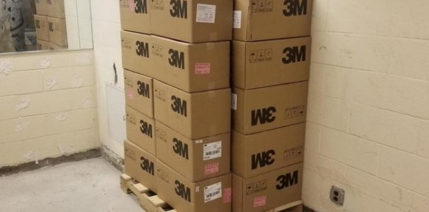 PHOTO Of Boxes Of Hundreds Of Masks Elon Musk Donated To Columbia University Irving Medical Center