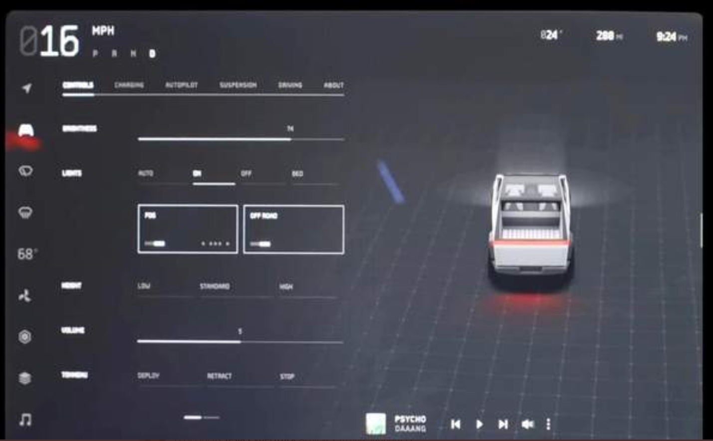 PHOTO Tesla Cybertruck Off Road Mode In User Interface
