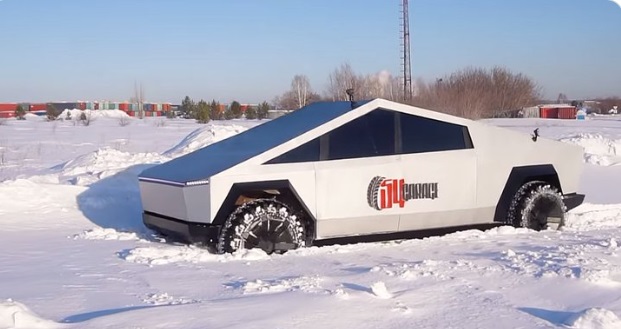 PHOTO Tesla Cybertruck Stuck In Snow In Siberia