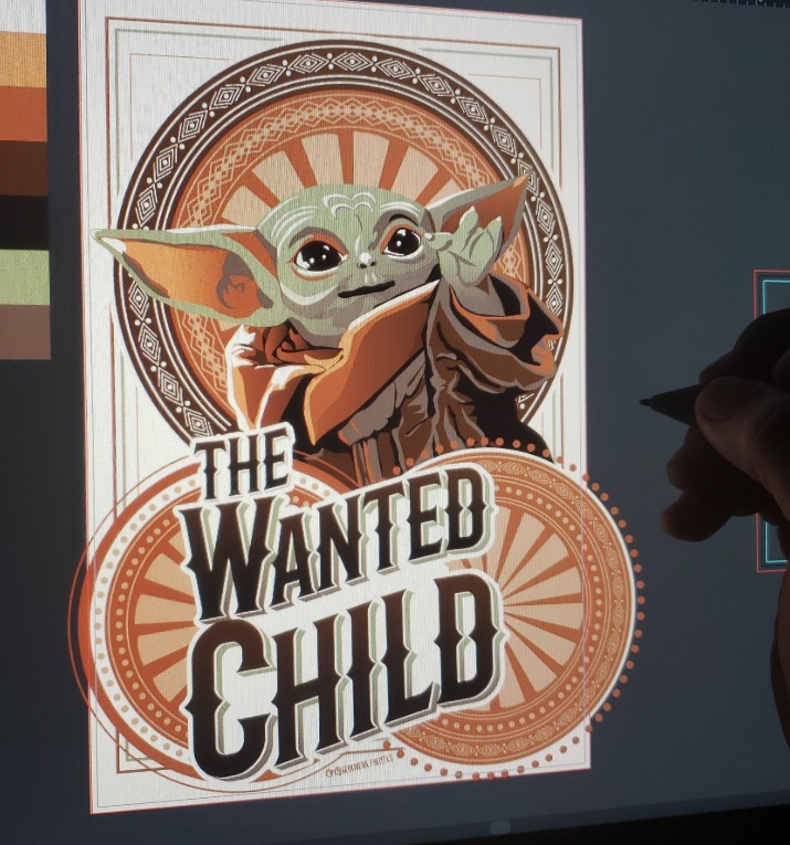 PHOTO The Wanted Child Baby Yoda Sign