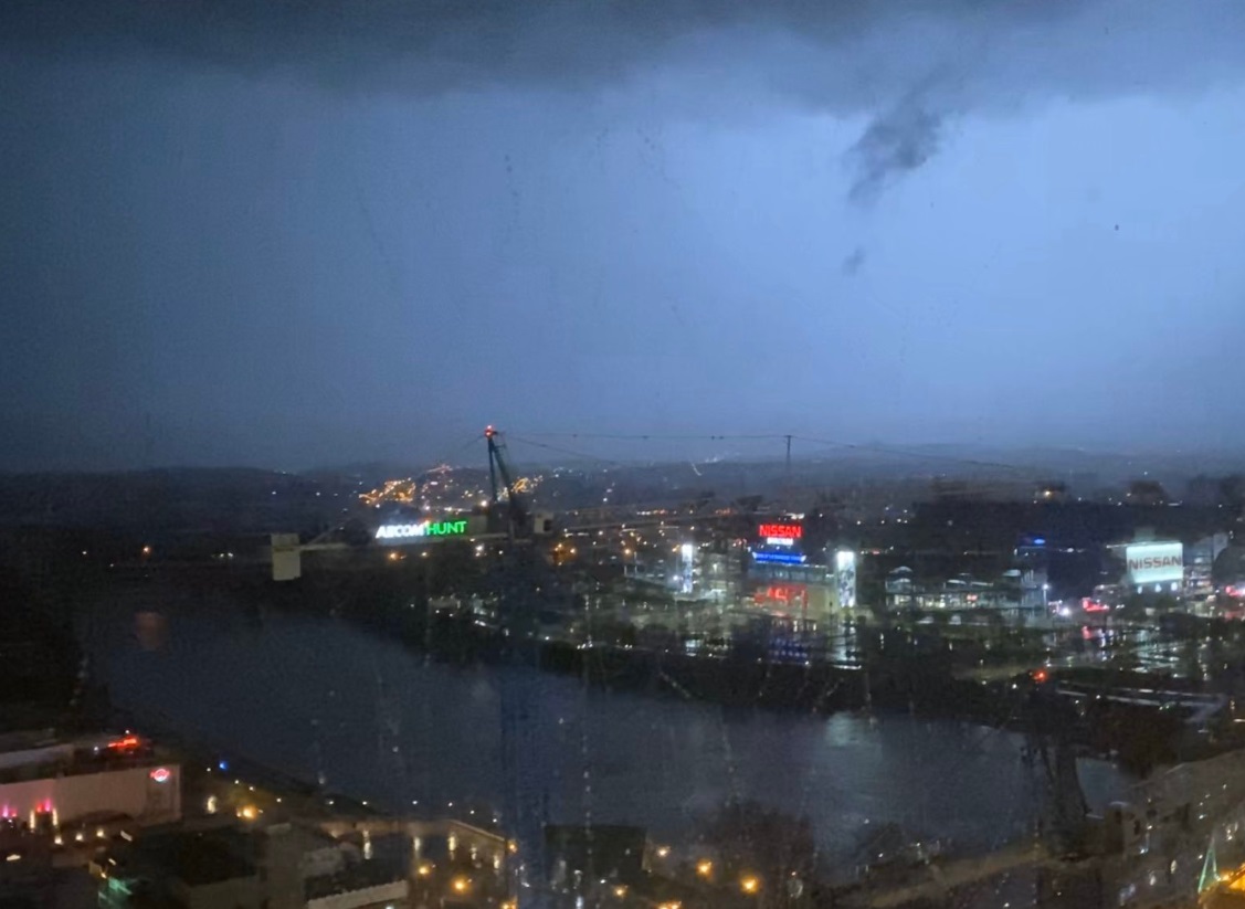 PHOTO View From Downtown Nashville Building And East Nashville Germantown Are Just Swallowed By Tornado