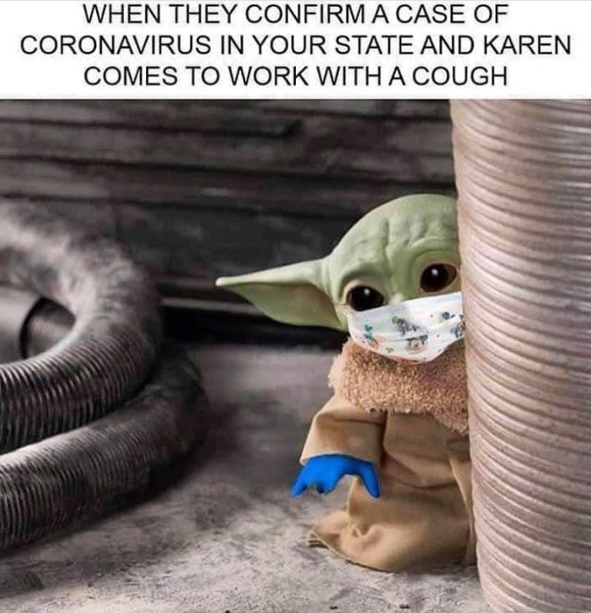 PHOTO When They Confirm A Case Of Corona Virus In Your State And Karen Comes To Work With A Cough