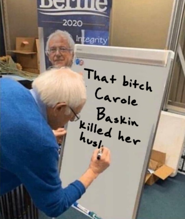 PHOTO Bernie Sanders Wrote That Bitch Carole Baskin Killer Her Husband On Whiteboard In His Campaign Office