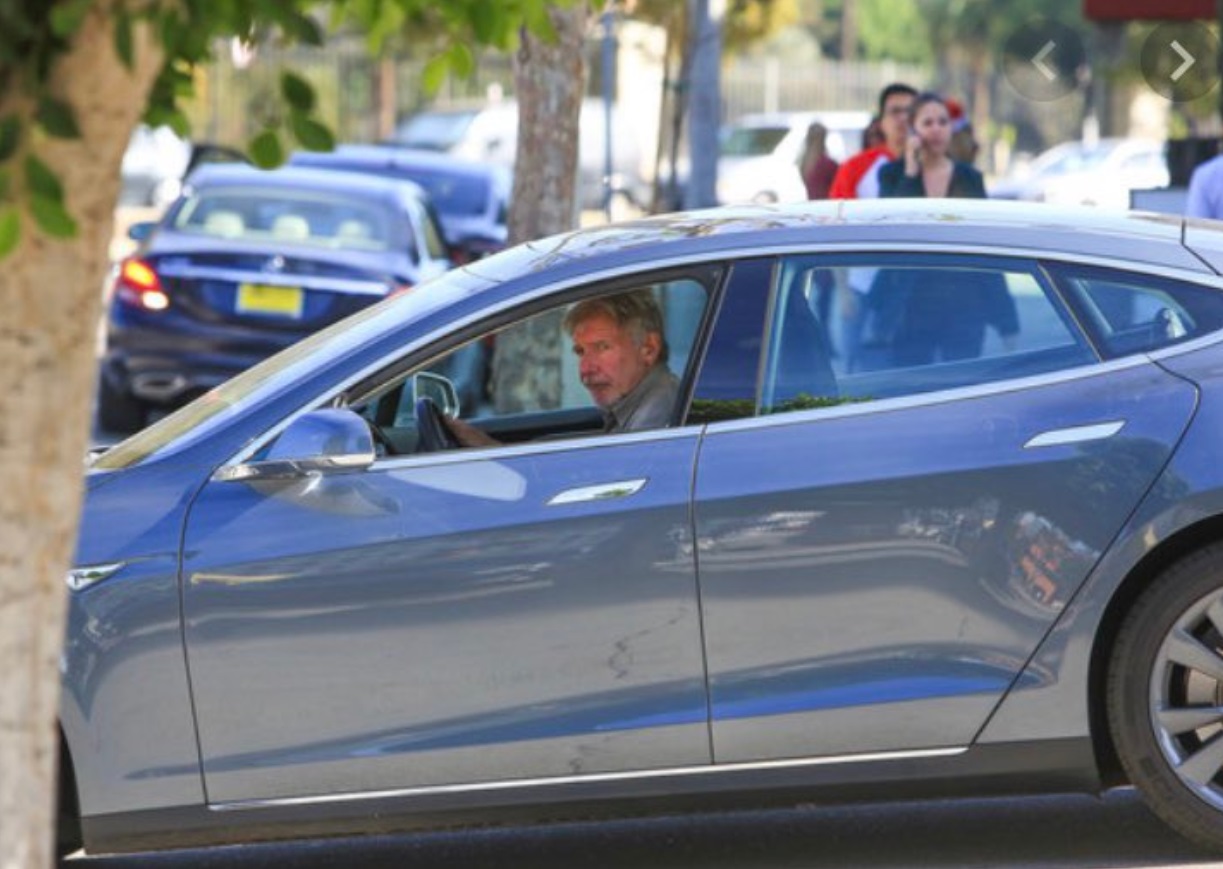 PHOTO Hans Solo Spotted Driving A Tesla