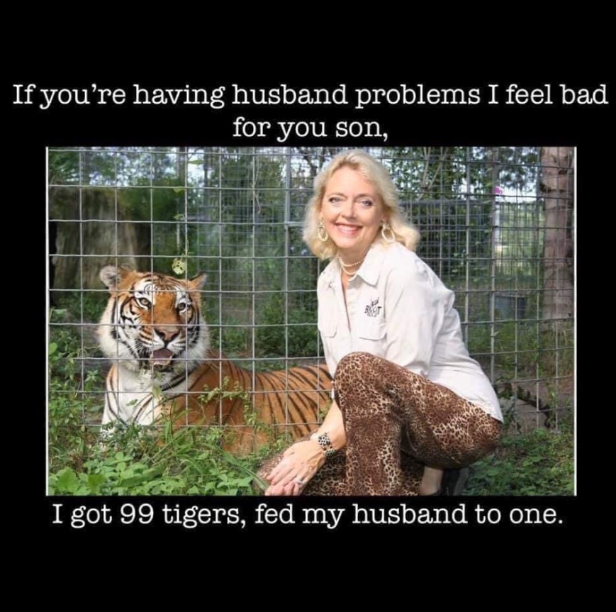 PHOTO If You're Having Husband Problems Carole Baskin Meme