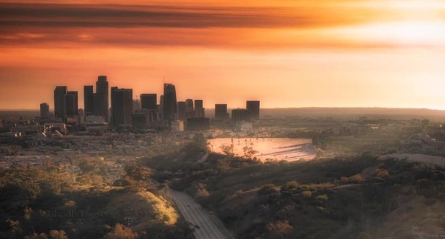 PHOTO Los Angeles Sunset Taken By A Drone