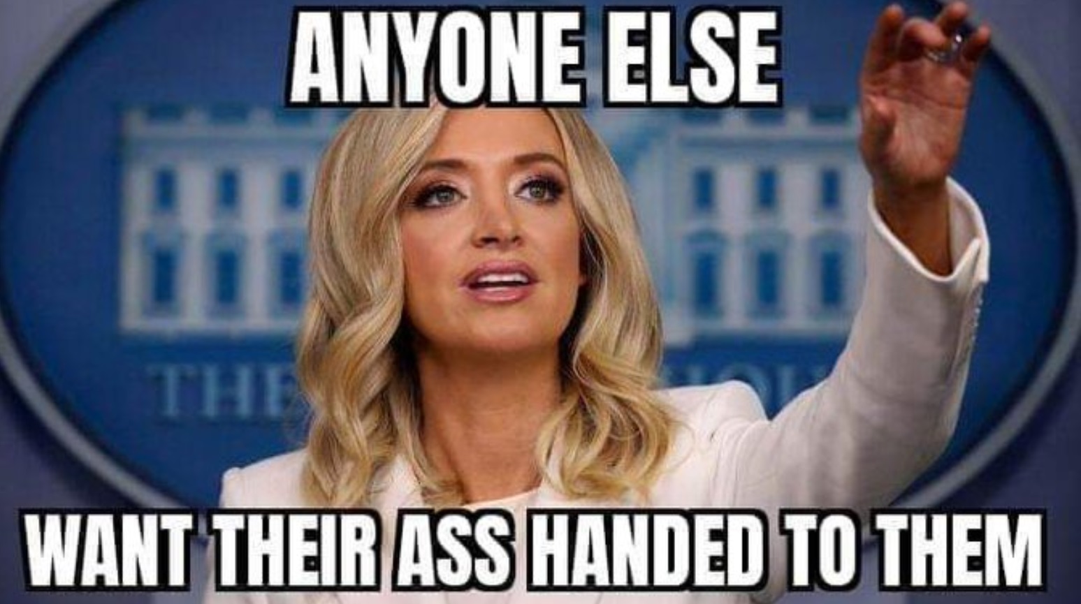 PHOTO Anyone Wanted Their Ass Handed To Them Kayleigh McEnany Meme