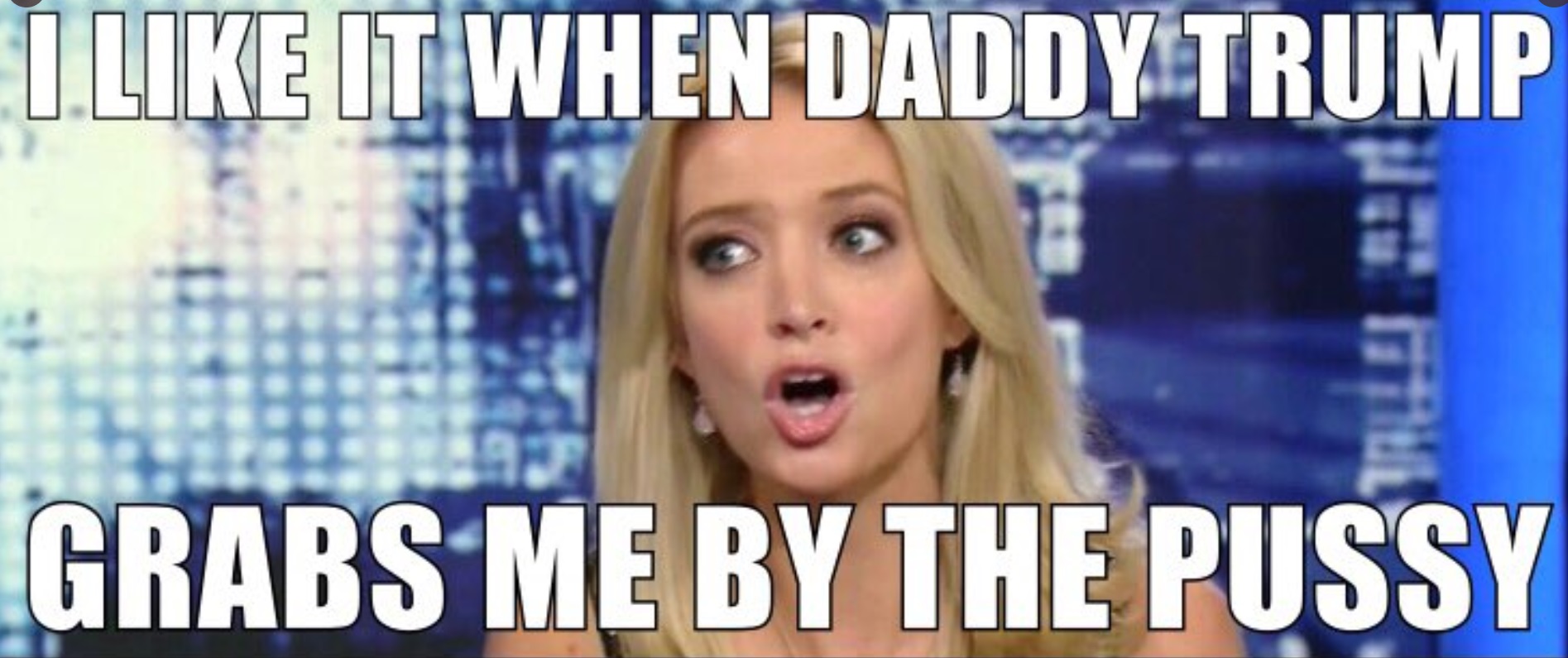 PHOTO I Like It When Daddy Trump Grabs Me By The Pssy Kayleigh McEnany Meme