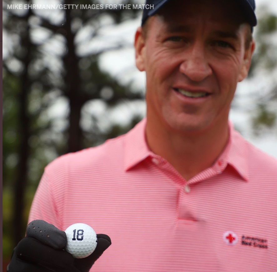 PHOTO Peyton Manning Special Large #12 Golf Ball For The Match