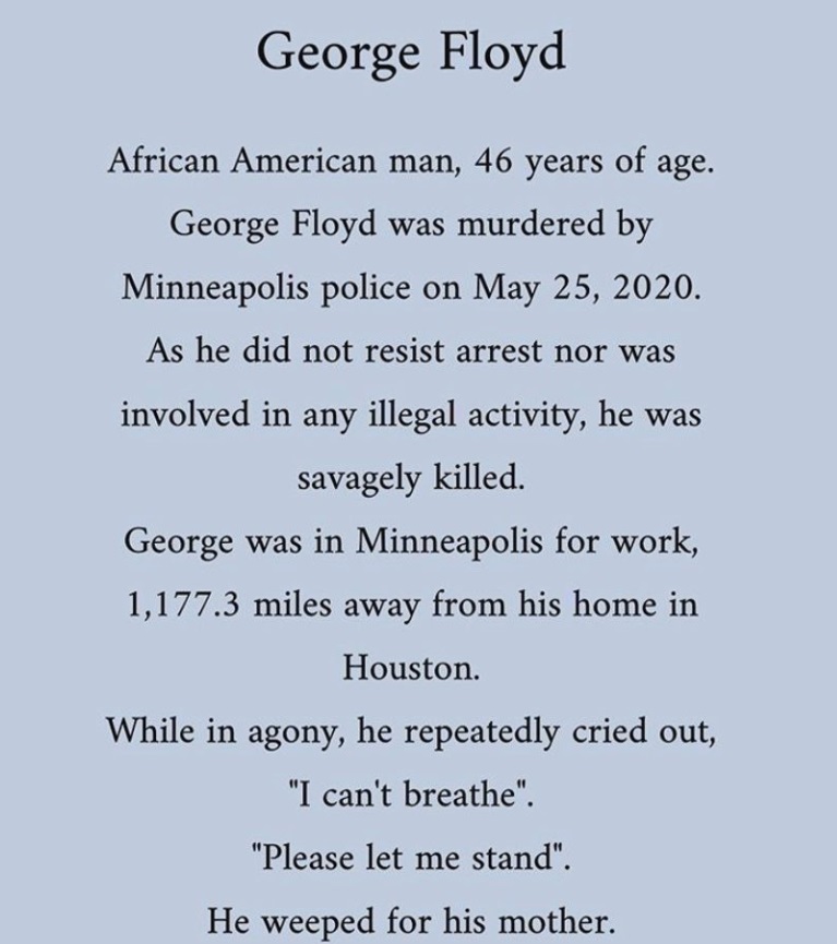 PHOTO What George Floyd Said Before He Was Shot