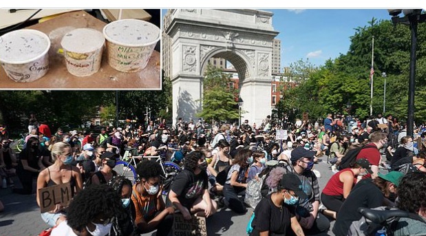 PHOTO Concrete In Ice Cream At New York City George Floyd Protests