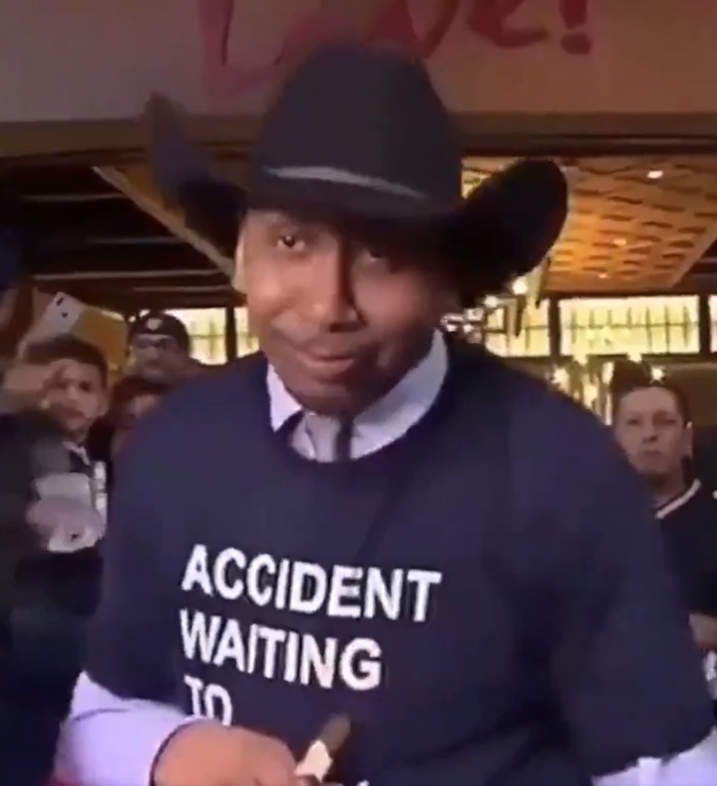 PHOTO Stephen A Smith Wearing An Accident Ready To Happen T-Shirt