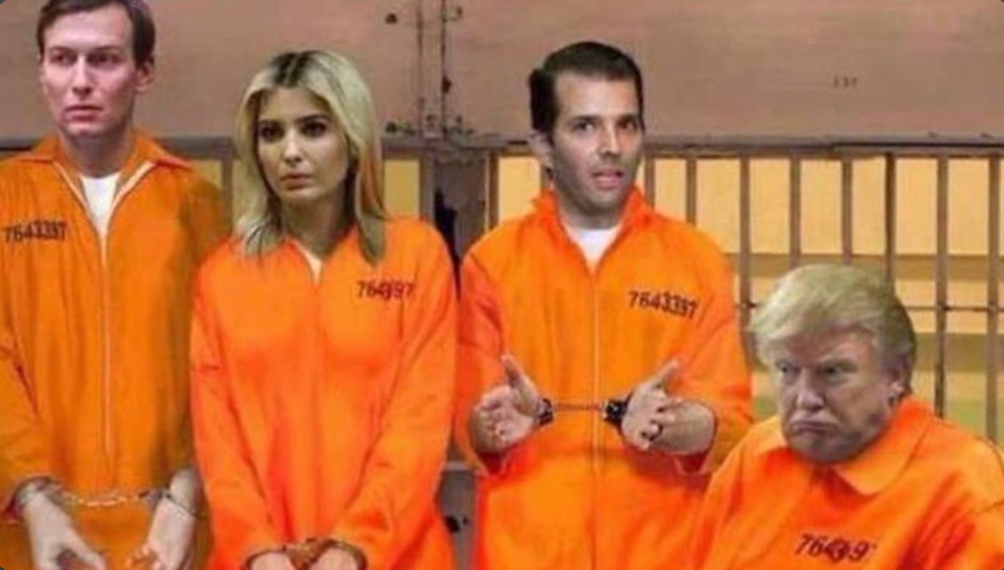 PHOTO Donald Trump Ivanka Trump In Orange Prison Suits
