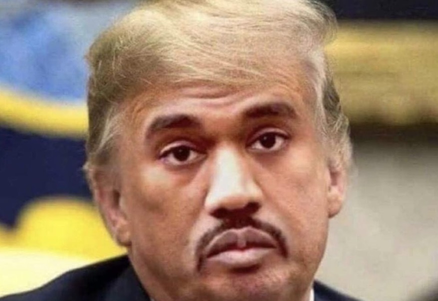 PHOTO Donald Trump With Kanye West's Face