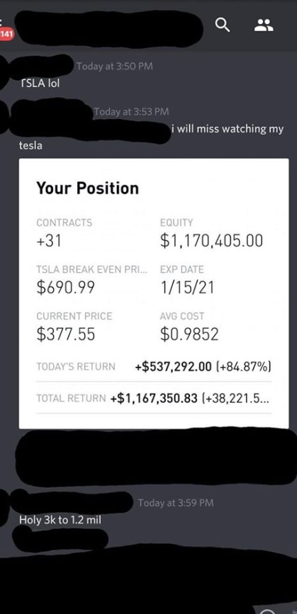 PHOTO Dude Invests 3K In Tesla Ends Up With $1.2 Million In Return