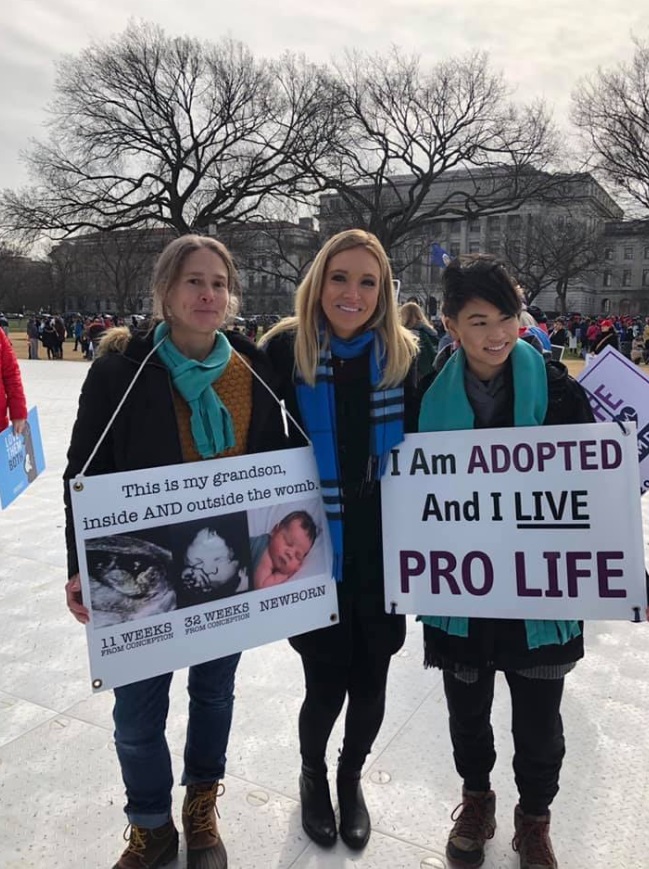 PHOTO Kayleigh McEnany Taking Pictures With Pro Life Sign