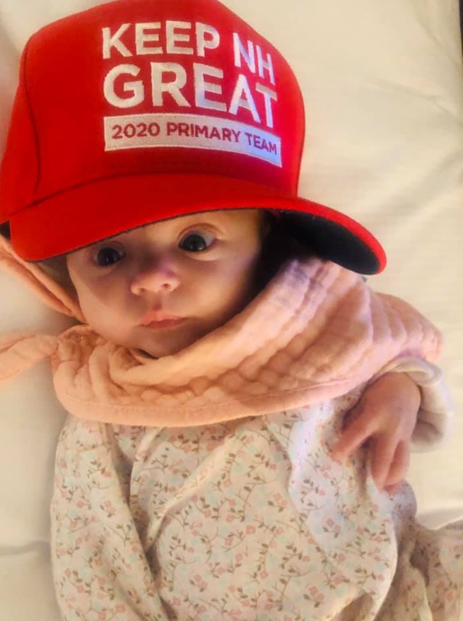 PHOTO Kayleigh McEnany's Baby Wearing A Keep New Hampshire Great Hat
