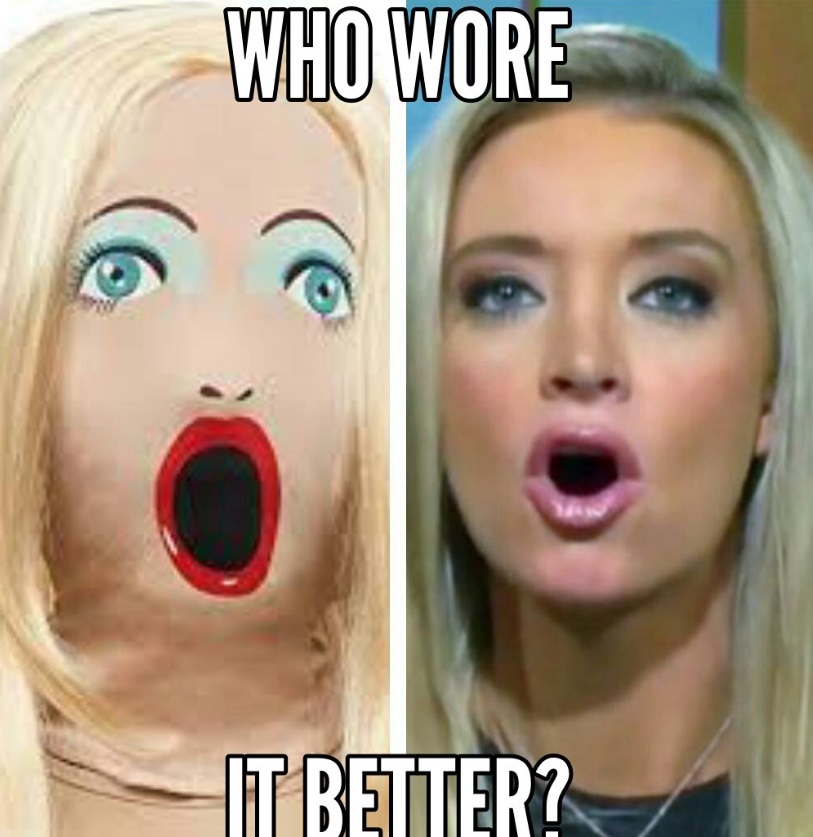 PHOTO Who Wore It Better Kayleigh McEnany Or The Blow Up Doll