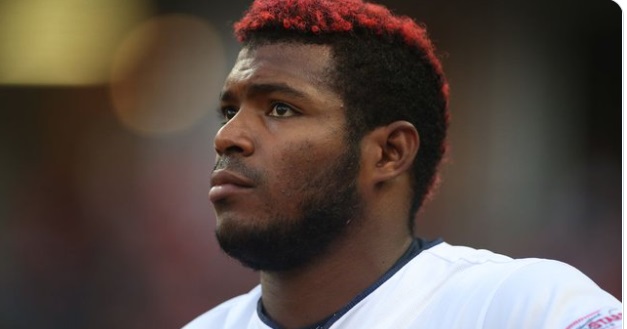 PHOTO Yasiel Puig Dyed His Hair Red