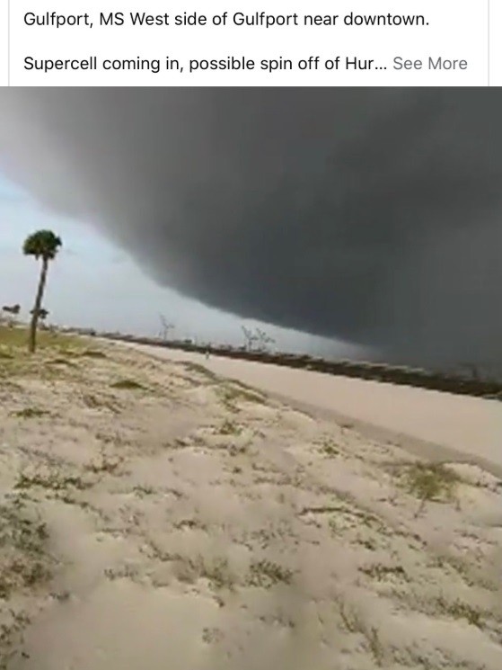 PHOTO Giant Black Cloud Over Gulport Mississippi As Hurricane Laura Approaches