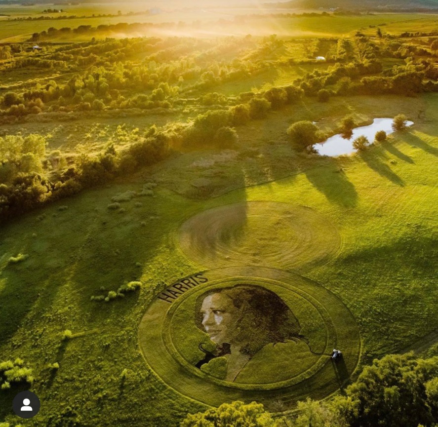 PHOTO Kamala Harris 2 Acre Crop Art