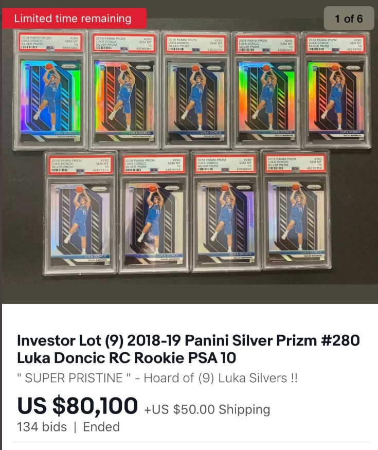PHOTO Luka Doncic Rookie Card Went From $1800 To $80,000 Since Luka Turned Into A Star