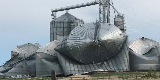 PHOTO Metal Buildings Smahed In East Iowa From Derecho