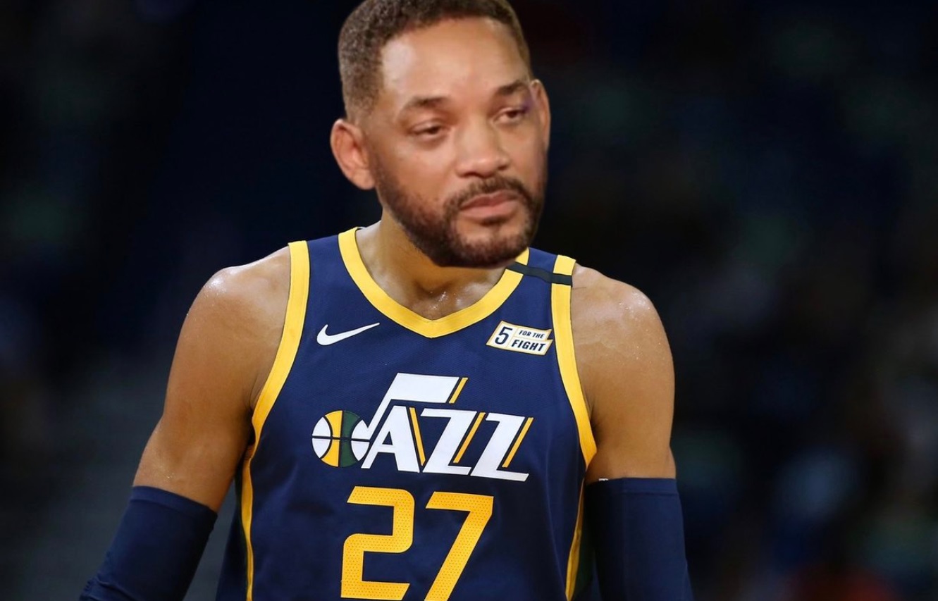 PHOTO Rudy Gay Crying Will Smith Face In Utah Jazz Jersey