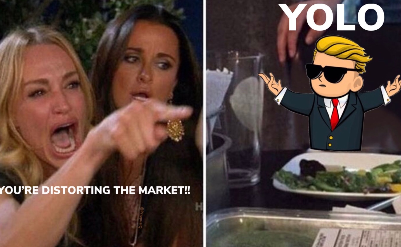 PHOTO You're Distorting The Market Wall Street Bets YOLO Meme