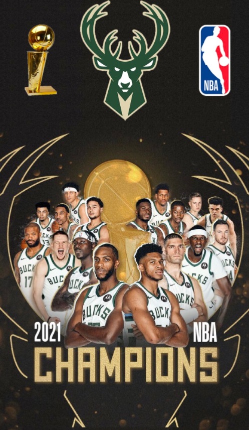 PHOTO Milwaukee Bucks 2021 NBA Champions iPhone Wallpaper